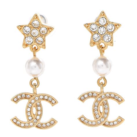 chanel earrings with star|chanel earrings fashionphile.